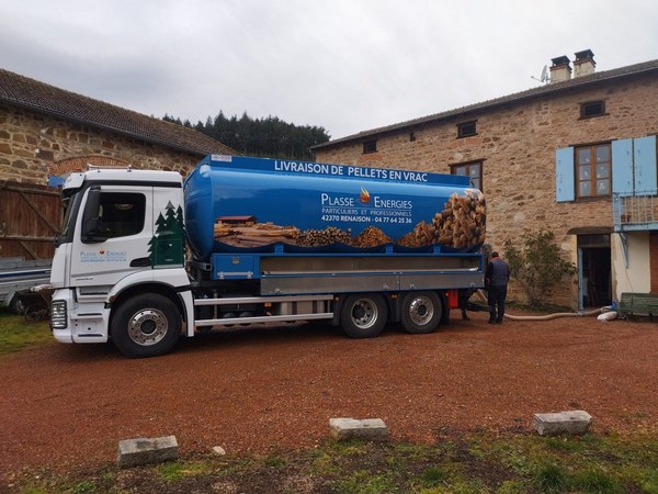 Vente et livraison de granulés en vrac et en palette, Renaison, PLASSE ENERGIES