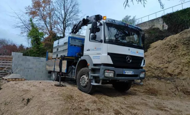 Livraison matériaux de chantier à Roanne, Renaison, PLASSE ENERGIES