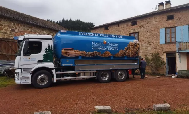 Livraison de Pellet en vrac à Roanne, Renaison, PLASSE ENERGIES